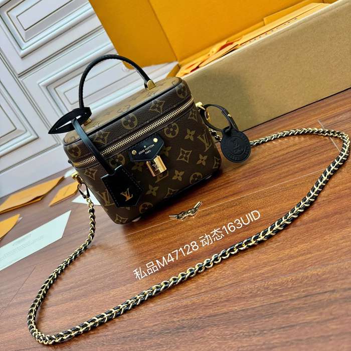 LOUIS VUITTON M47128 ボックスレザー 斜め掛けバッグ レディース斜め掛け 19x13x11cm サイズ:19x13x11cm
