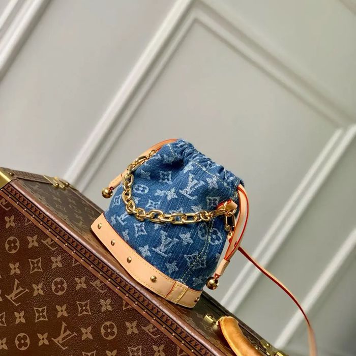 LOUIS VUITTON M83043 モノグラム デニム リュックサック リュックチェーン 20.5x17.5x8.8cm サイズ:20.5x17.5x8.8cm