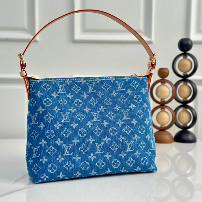 LOUIS VUITTON M27329 デニム 配色 ブルー ショルダーバッグ レディースショルダーチェーン サイズ:30.0x22.0x13.0cm