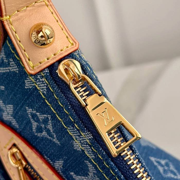 LOUIS VUITTON M27329 デニム 配色 ブルー ショルダーバッグ レディースショルダーチェーン サイズ:30.0x22.0x13.0cm