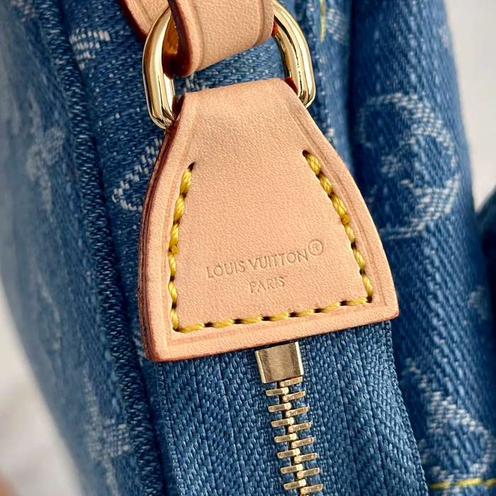 LOUIS VUITTON M27602 牛皮 ブルー 斜め掛けバッグ レディース斜め掛け脇下 23.5x14cm サイズ:23.5x14cm