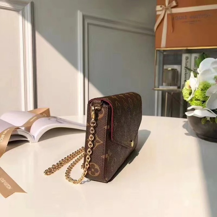 LOUIS VUITTON M61276 キャンバス モノグラム 斜め掛けバッグ レディース斜め掛けチェーンフラップ 21x12cm サイズ:21x12cm
