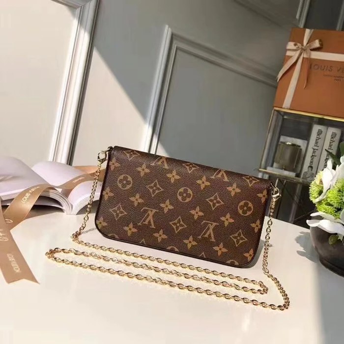 LOUIS VUITTON M61276 キャンバス モノグラム 斜め掛けバッグ レディース斜め掛けチェーンフラップ 21x12cm サイズ:21x12cm