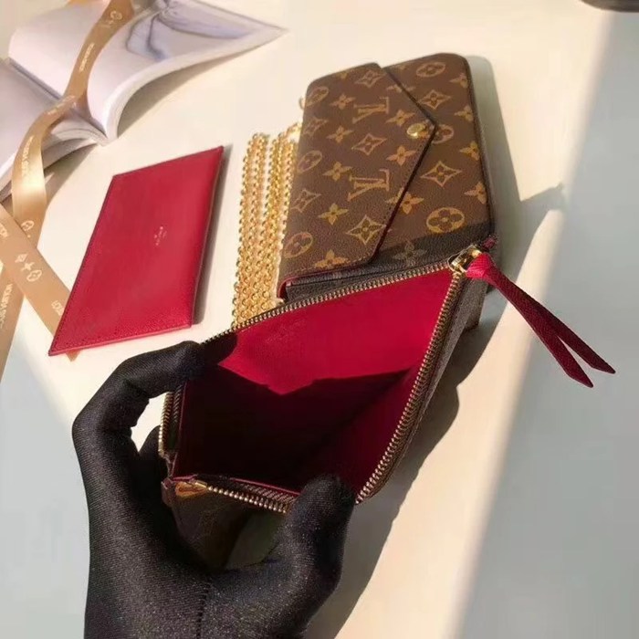 LOUIS VUITTON M61276 キャンバス モノグラム 斜め掛けバッグ レディース斜め掛けチェーンフラップ 21x12cm サイズ:21x12cm