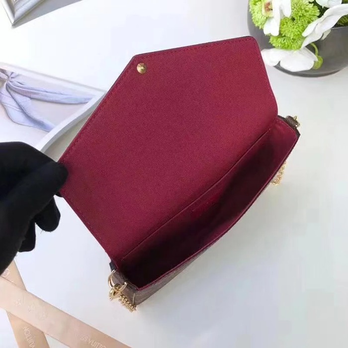 LOUIS VUITTON M61276 キャンバス モノグラム 斜め掛けバッグ レディース斜め掛けチェーンフラップ 21x12cm サイズ:21x12cm