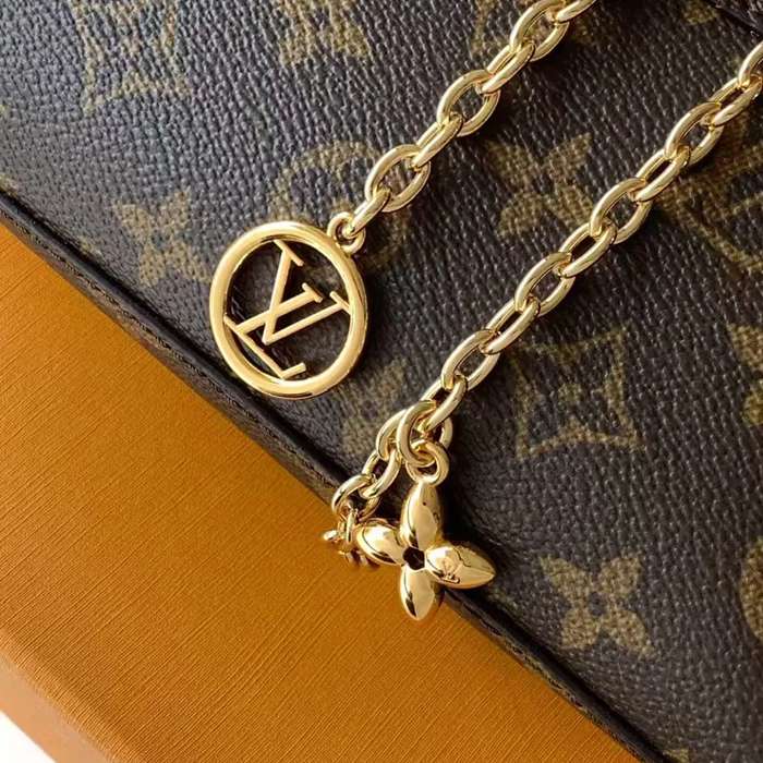 LOUIS VUITTON M28426 キャンバス モノグラム ゴールド 斜め掛けバッグ レディース斜め掛けチェーン 21x12.5cm サイズ:21x12.5cm