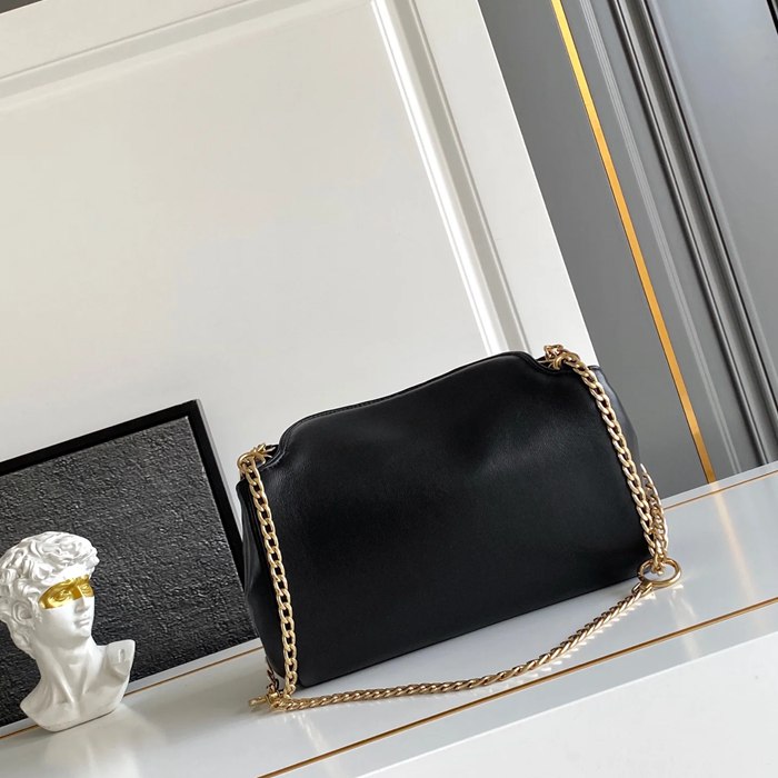PRADA 1BD395 ラムレザー、レザー 斜め掛けバッグ、ショルダーバッグ、ハンドバッグ、チェーンバッグ、ハンドバッグ チェーン、ミニ 24x13x13cm サイズ:24x13x13cm