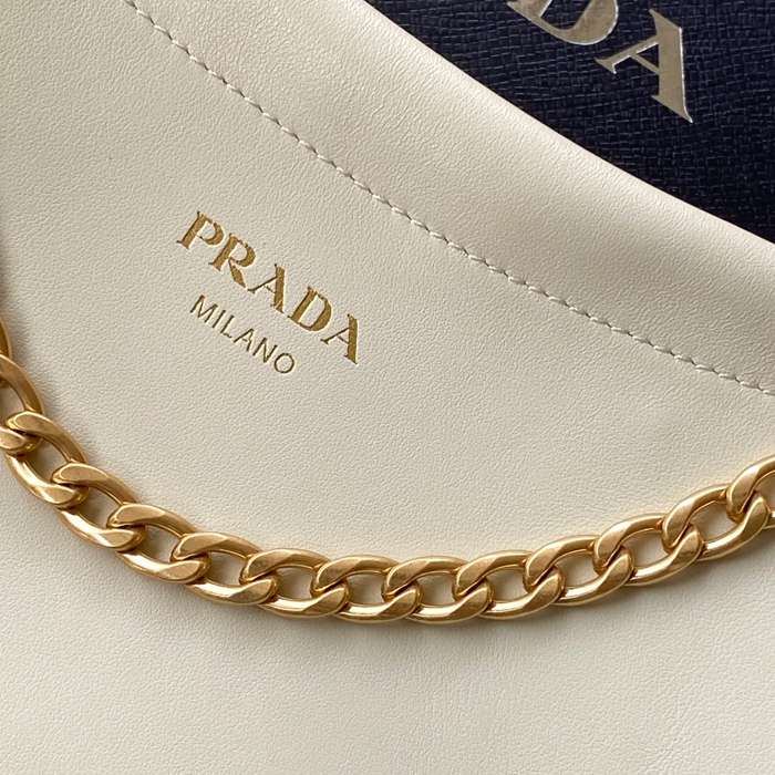 PRADA 1BC261 レザー ショルダーバッグ、ハンドバッグ、リュックサック、チェーンバッグ、ハンドバッグ チェーン、ヴィンテージ、クラシック 28x14cm サイズ:28x14cm