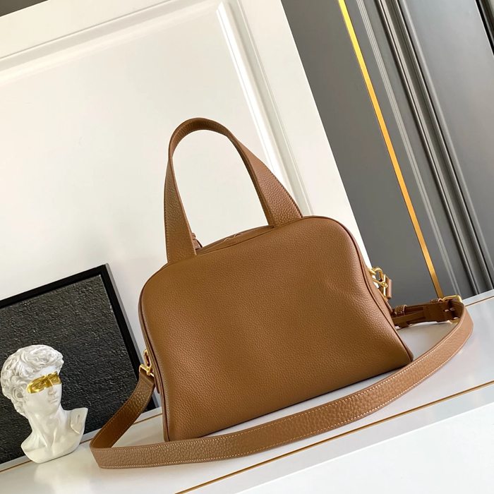 PRADA 1BB149 レザー ゴールド 斜め掛けバッグ、ショルダーバッグ、ハンドバッグ、ハンドバッグ クラシック 28x20x13cm サイズ:28x20x13cm
