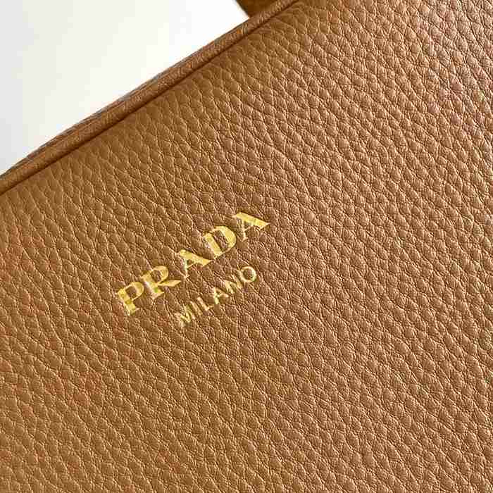 PRADA 1BB149 レザー ゴールド 斜め掛けバッグ、ショルダーバッグ、ハンドバッグ、ハンドバッグ クラシック 28x20x13cm サイズ:28x20x13cm