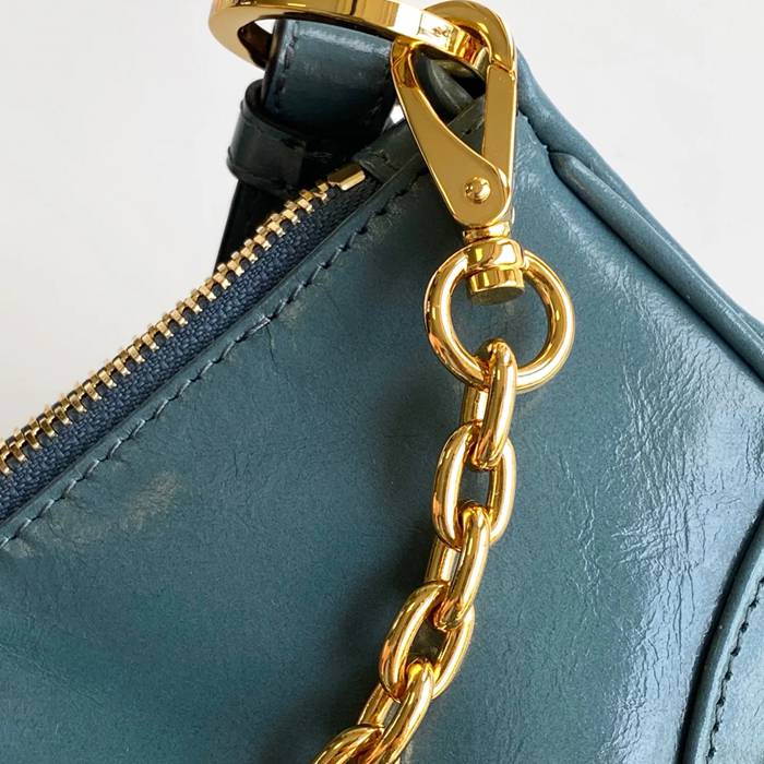 PRADA 1BC221 レザー ホワイト、ゴールド 斜め掛けバッグ、チェーンバッグ チェーン、クラシック 26x12cm サイズ:26x12cm
