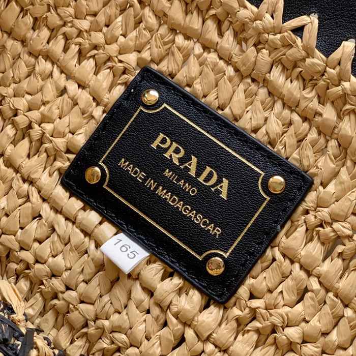 PRADA 1BG499 カーフスキン、編み プリント ショルダーバッグ、ハンドバッグ、トートバッグ 編み、トート、クラシック 32x29x15cm サイズ:32x29x15cm