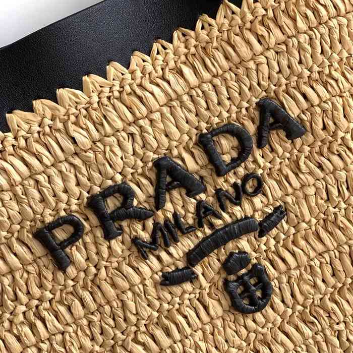 PRADA 1BG501 カーフスキン、編み プリント ショルダーバッグ、ハンドバッグ、トートバッグ 編み、トート、クラシック 21x16x10cm サイズ:21x16x10cm