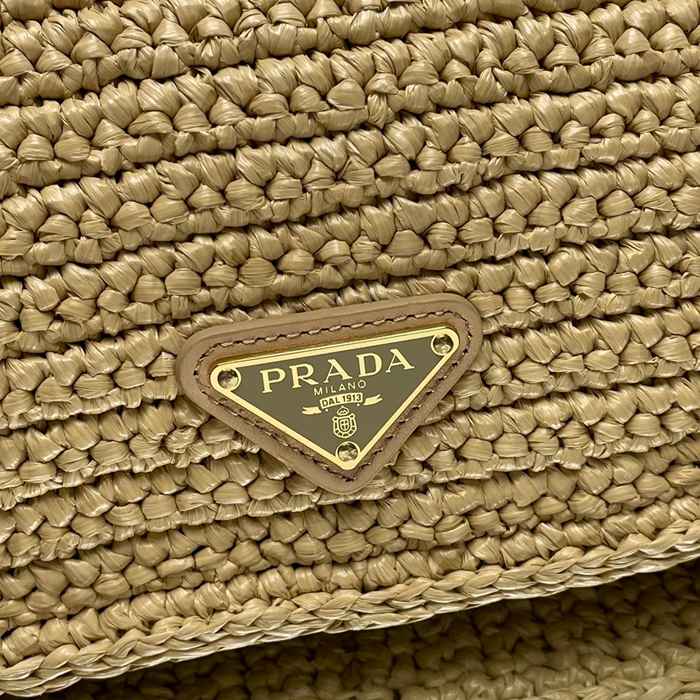 PRADA 1BC186 編み 斜め掛けバッグ 編み 33x22cm サイズ:33x22cm