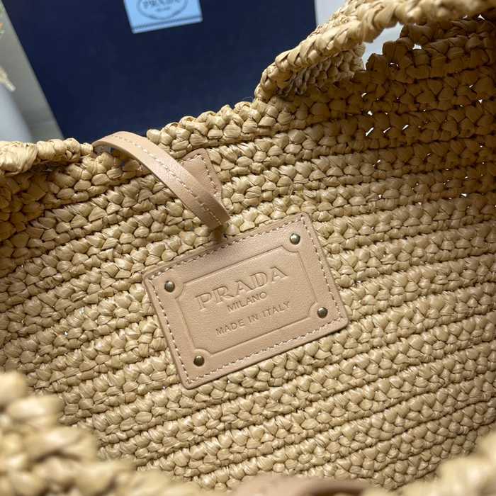 PRADA 1BC186 編み 斜め掛けバッグ 編み 33x22cm サイズ:33x22cm