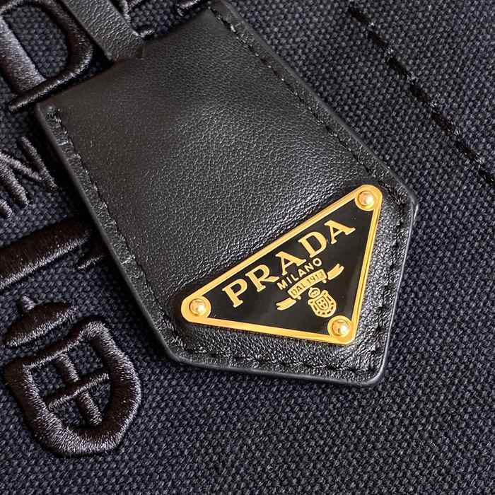 PRADA 1BG464 キャンバス、リネン プリント 斜め掛けバッグ、ショルダーバッグ、ハンドバッグ、ハンドバッグ ソフトラックス、編み、クラシック 26x19x15cm サイズ:26x19x15cm
