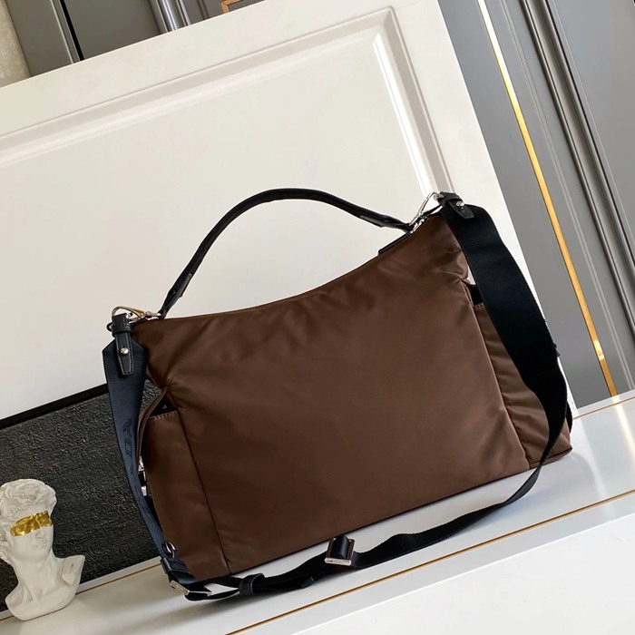 PRADA 2VH204 ナイロン、レザー ゴールド 斜め掛けバッグ、ショルダーバッグ ナイロン、クラシック 43x30x15cm サイズ:43x30x15cm