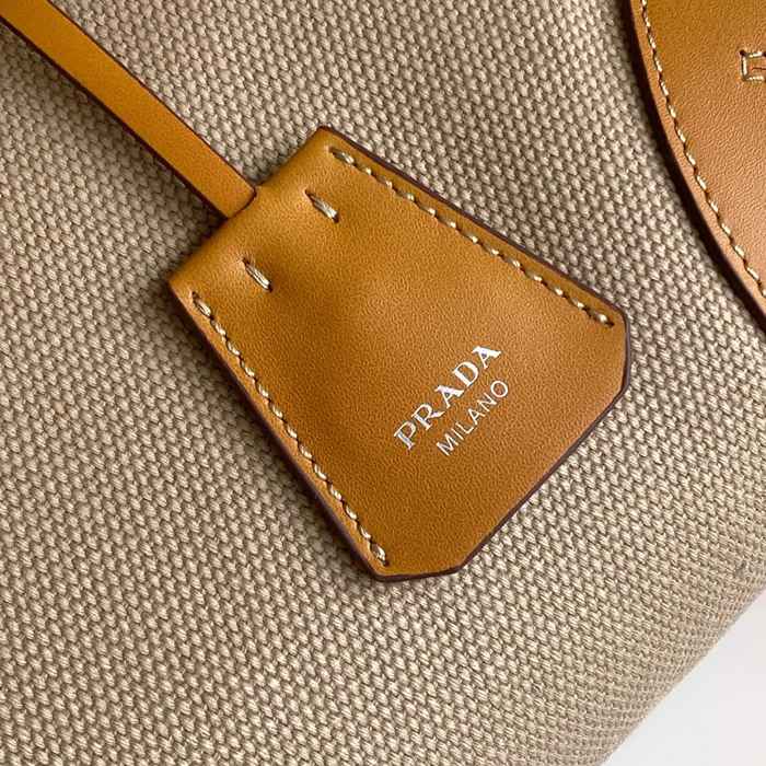PRADA 1BA433 カーフスキン、キャンバス プリント 斜め掛けバッグ、ショルダーバッグ、ハンドバッグ、ハンドバッグ ソフトラックス、クラシック、ミニ 38x24x12cm サイズ:38x24x12cm