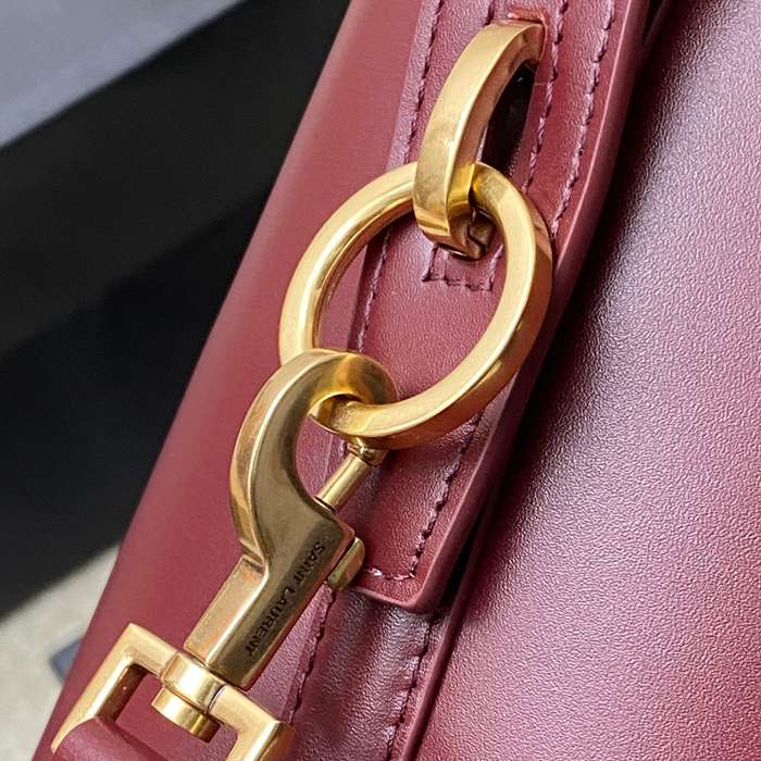 SAINT LAURENT 749036 カーフレザー、カーフ ブラック、レッド、ゴールド バケツバッグ クラシック 20x17x13cm サイズ:20x17x13cm