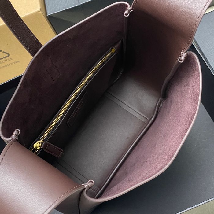 SAINT LAURENT 713938 ブラウン、ゴールド 脇下バッグ クラシック 23x22cm サイズ:23x22cm