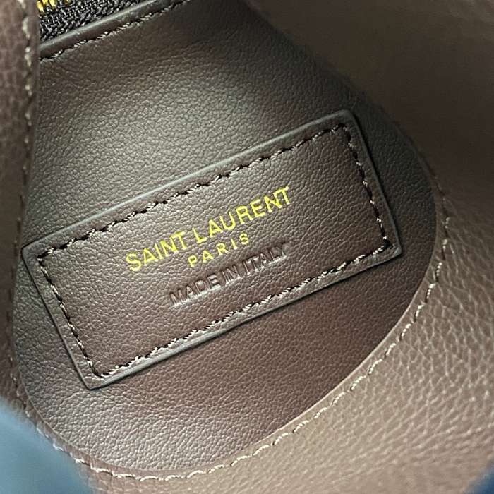 SAINT LAURENT 713938 ブラウン、ゴールド 脇下バッグ クラシック 23x22cm サイズ:23x22cm