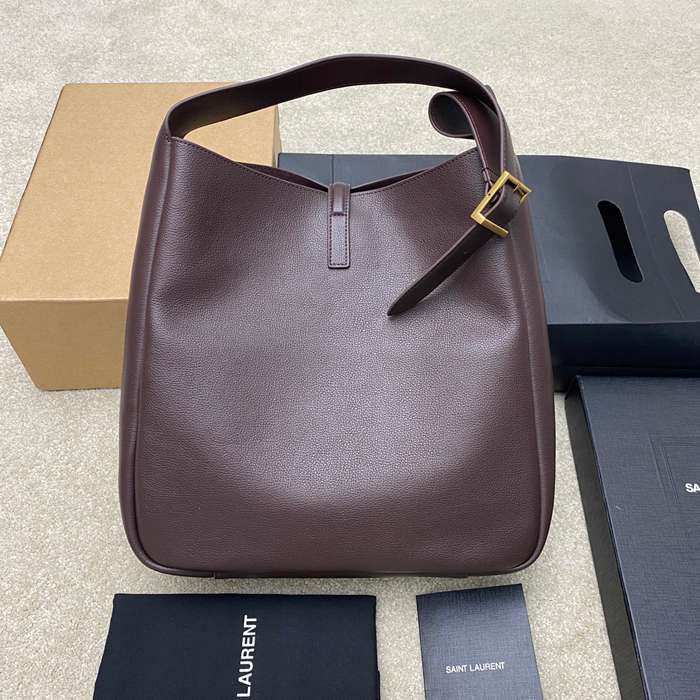 SAINT LAURENT 753837 ブラウン、ゴールド 脇下バッグ 大、クラシック 31x30x13cm サイズ:31x30x13cm