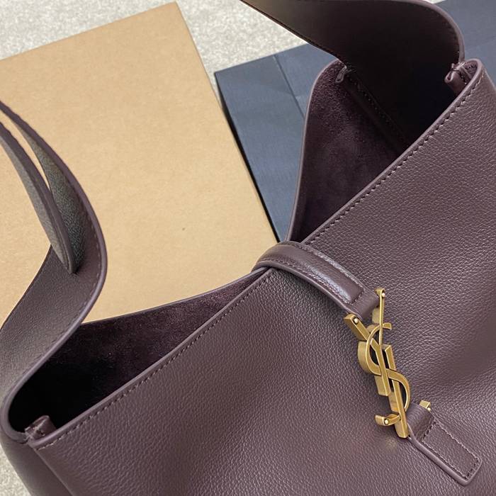 SAINT LAURENT 753837 ブラウン、ゴールド 脇下バッグ 大、クラシック 31x30x13cm サイズ:31x30x13cm