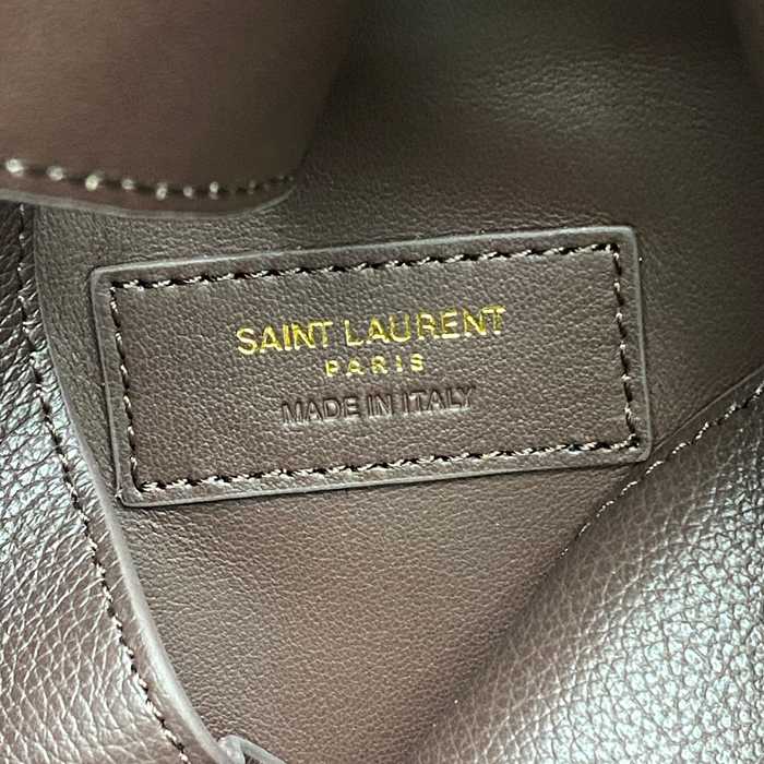SAINT LAURENT 753837 ブラウン、ゴールド 脇下バッグ 大、クラシック 31x30x13cm サイズ:31x30x13cm