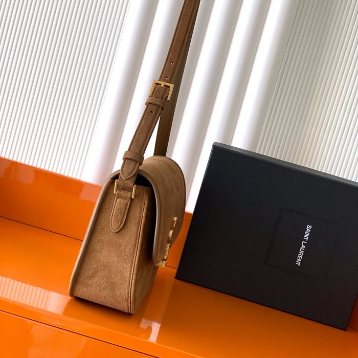 SAINT LAURENT 832332 ラムレザー、マット ゴールド、マット ハンドバッグ クラシック 29x18cm サイズ:29x18cm