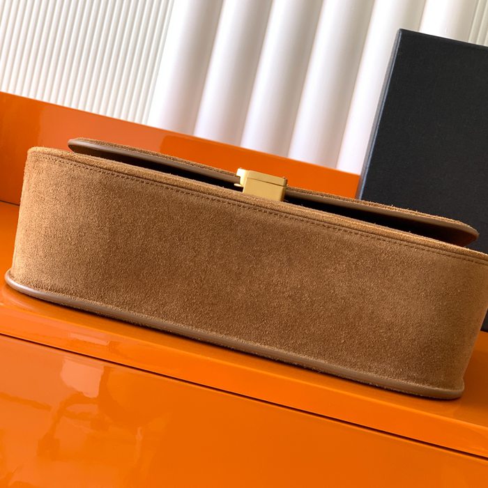 SAINT LAURENT 832332 ラムレザー、マット ゴールド、マット ハンドバッグ クラシック 29x18cm サイズ:29x18cm