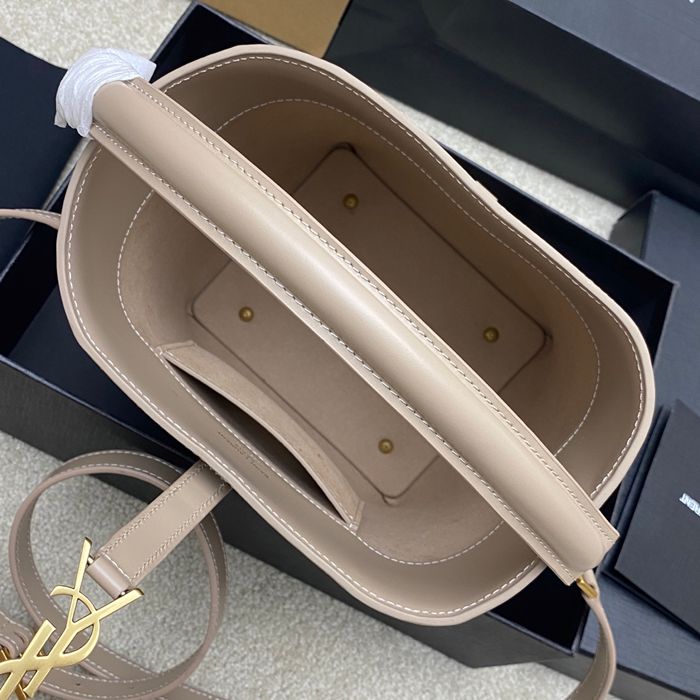 SAINT LAURENT 749036 カーフレザー、カーフ ブラック、ゴールド バケツバッグ クラシック 20x17x13cm サイズ:20x17x13cm