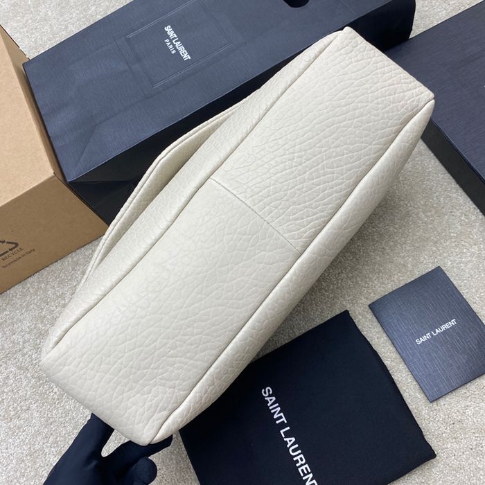 SAINT LAURENT 777399 ラムレザー、エレファント ホワイト、ゴールド、クリーム ハンドバッグ クラシック 37x21x10cm サイズ:37x21x10cm