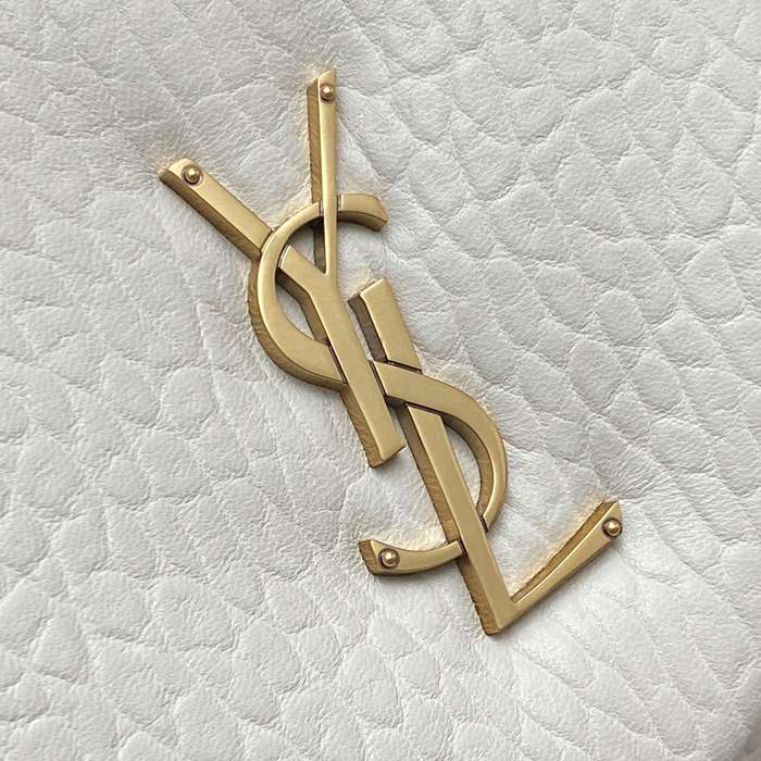 SAINT LAURENT 777399 ラムレザー、エレファント ホワイト、ゴールド、クリーム ハンドバッグ クラシック 37x21x10cm サイズ:37x21x10cm