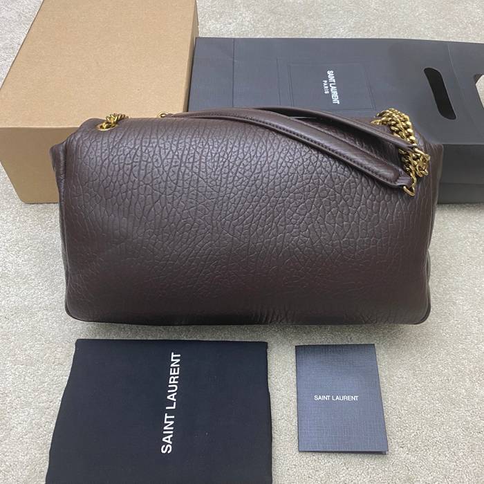 SAINT LAURENT 777399 ラムレザー レッド、ゴールド ハンドバッグ クラシック 37x21x10cm サイズ:37x21x10cm
