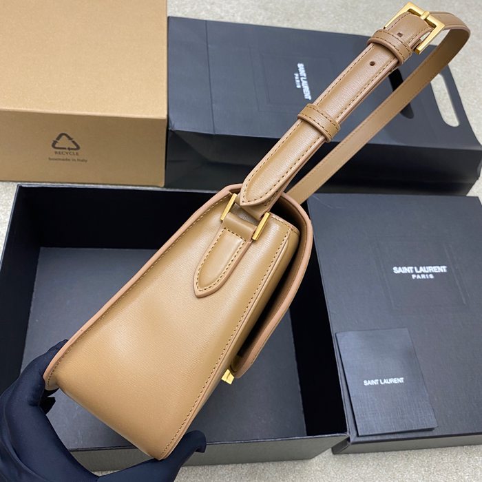 SAINT LAURENT 832332 ラムレザー ゴールド ハンドバッグ クラシック 29x18cm サイズ:29x18cm