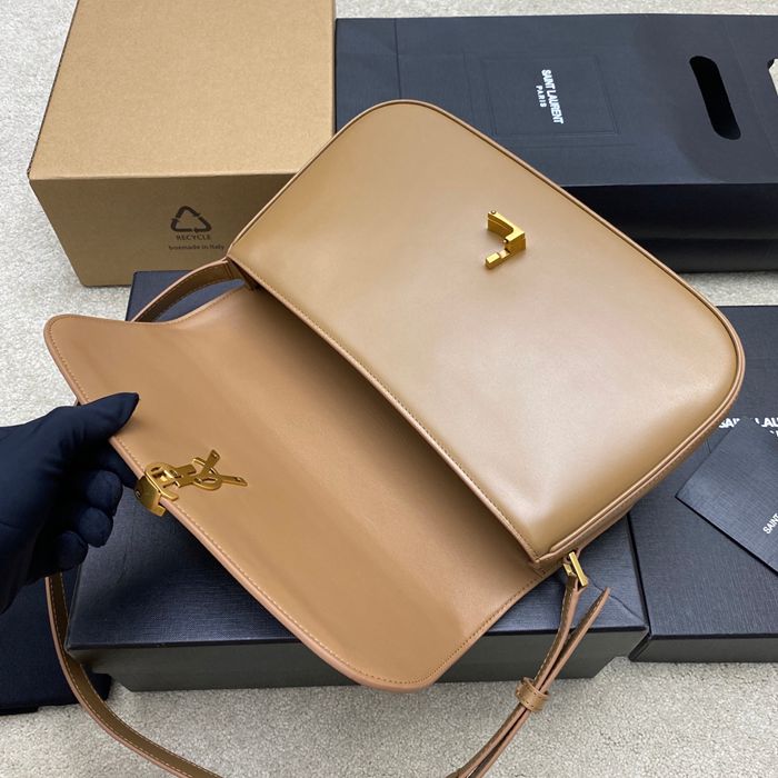 SAINT LAURENT 832332 ラムレザー ゴールド ハンドバッグ クラシック 29x18cm サイズ:29x18cm