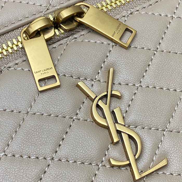 SAINT LAURENT 851572 ラムレザー ゴールド ハンドバッグ クラシック 15x8cm サイズ:22.5x15x8cm