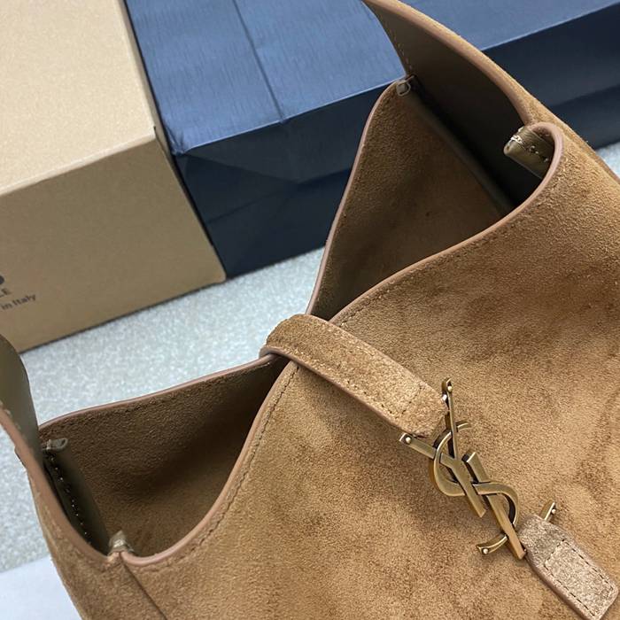 SAINT LAURENT 713938 マット ゴールド、キャラメル、マット 脇下バッグ クラシック 23x22cm サイズ:23x22cm