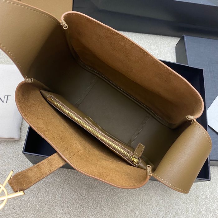SAINT LAURENT 713938 マット ゴールド、キャラメル、マット 脇下バッグ クラシック 23x22cm サイズ:23x22cm