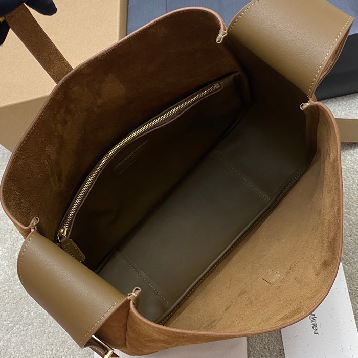SAINT LAURENT 753837 マット ゴールド、キャラメル、マット 脇下バッグ 大、クラシック 31x30x13cm サイズ:31x30x13cm