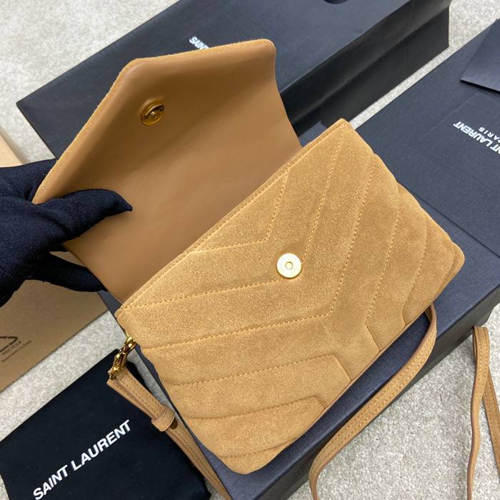 SAINT LAURENT 467072 マット ゴールド、イエロー、マット ハンドバッグ クラシック 20x14cm サイズ:20x14cm