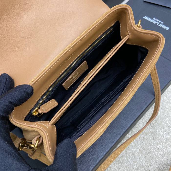 SAINT LAURENT 467072 マット ゴールド、イエロー、マット ハンドバッグ クラシック 20x14cm サイズ:20x14cm
