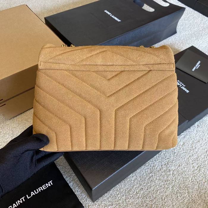 SAINT LAURENT 494699 マット ゴールド、イエロー、マット ハンドバッグ クラシック 25x17cm サイズ:25x17cm