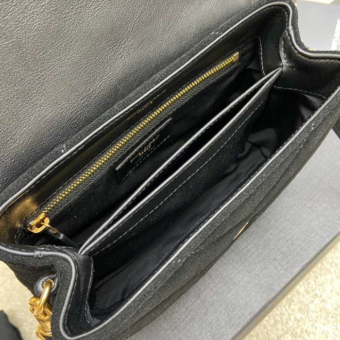 SAINT LAURENT 467072 マット ブラック、ゴールド、マット ハンドバッグ クラシック 20x14cm サイズ:20x14cm