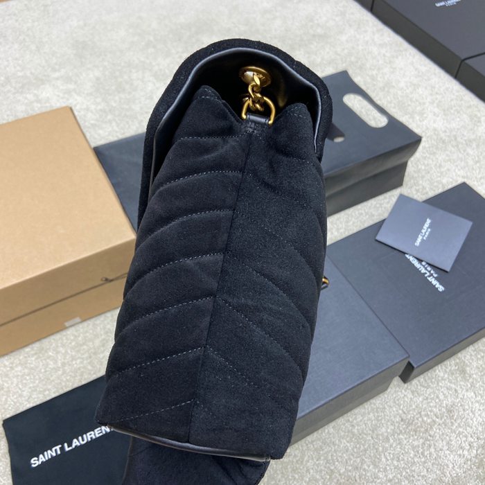 SAINT LAURENT 459749 マット ブラック、ゴールド、マット ハンドバッグ クラシック 32x22x12cm サイズ:32x22x12cm