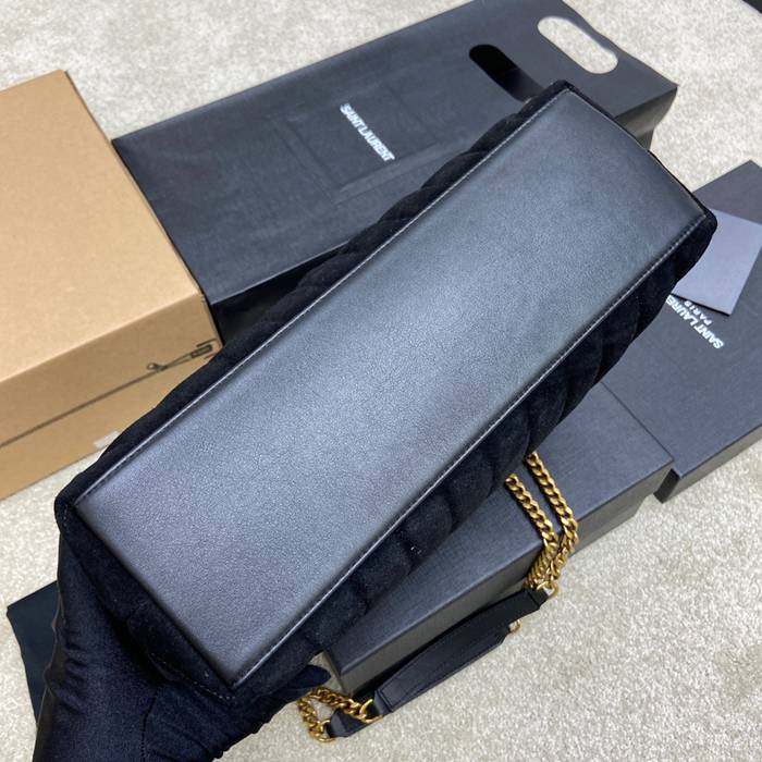 SAINT LAURENT 459749 マット ブラック、ゴールド、マット ハンドバッグ クラシック 32x22x12cm サイズ:32x22x12cm