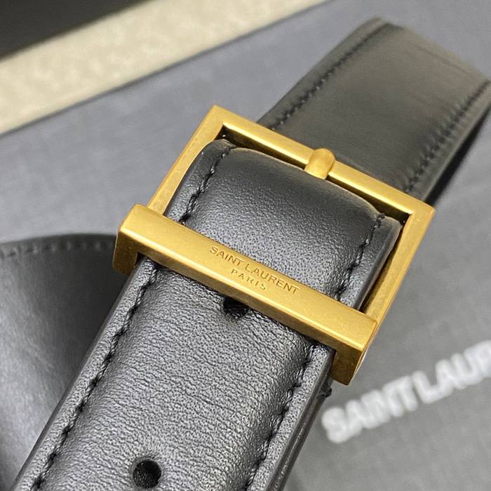 SAINT LAURENT 823812 編み ブラック、ゴールド 脇下バッグ クラシック 22x22x10cm サイズ:22x22x10cm