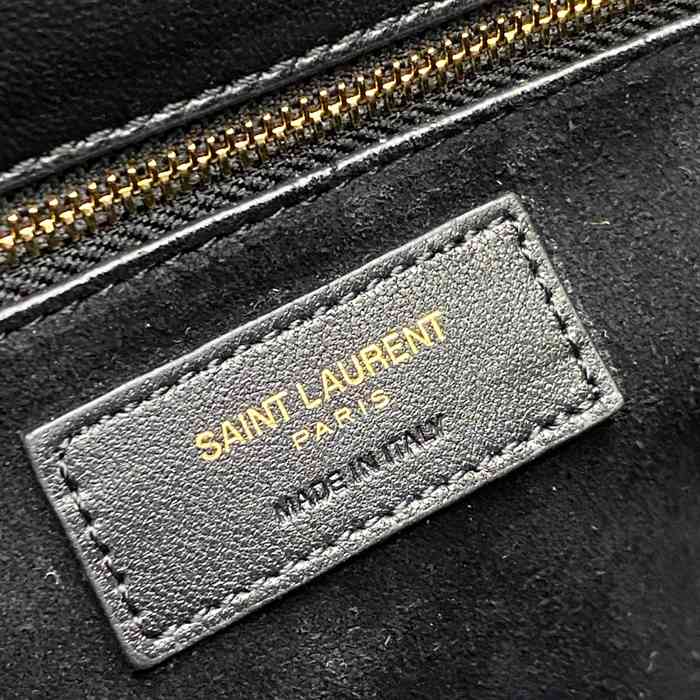 SAINT LAURENT 832332 ラムレザー ブラック、ゴールド ハンドバッグ クラシック 29x18cm サイズ:29x18cm