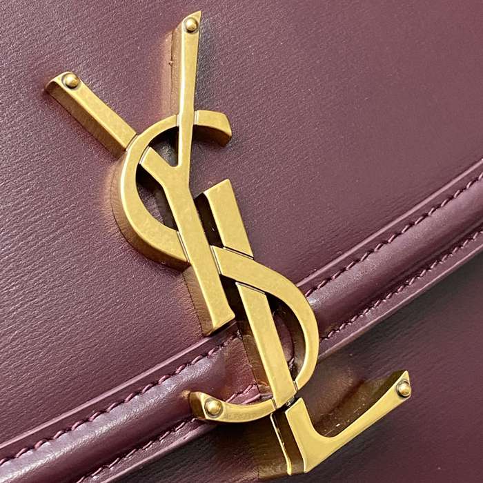 SAINT LAURENT 832332 ラムレザー レッド、ゴールド ハンドバッグ クラシック 29x18cm サイズ:29x18cm