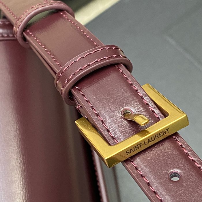 SAINT LAURENT 832332 ラムレザー レッド、ゴールド ハンドバッグ クラシック 29x18cm サイズ:29x18cm